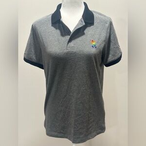 Walt Disney Women’s Polo Rainbow Mickey Patch size Small